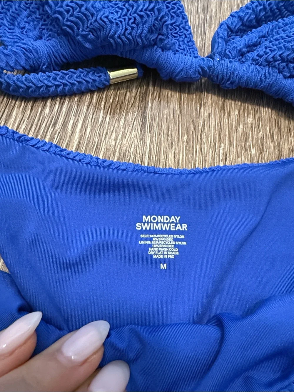 Monday Swimwear Cobalt Crinkle Capri Bottom